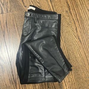 Black Moto vegan leather pants